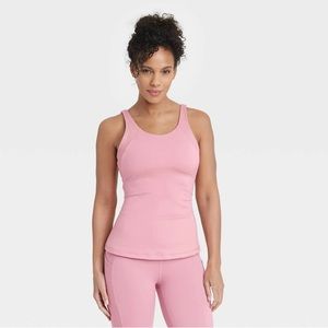 All in motion scoop back tank (rose)